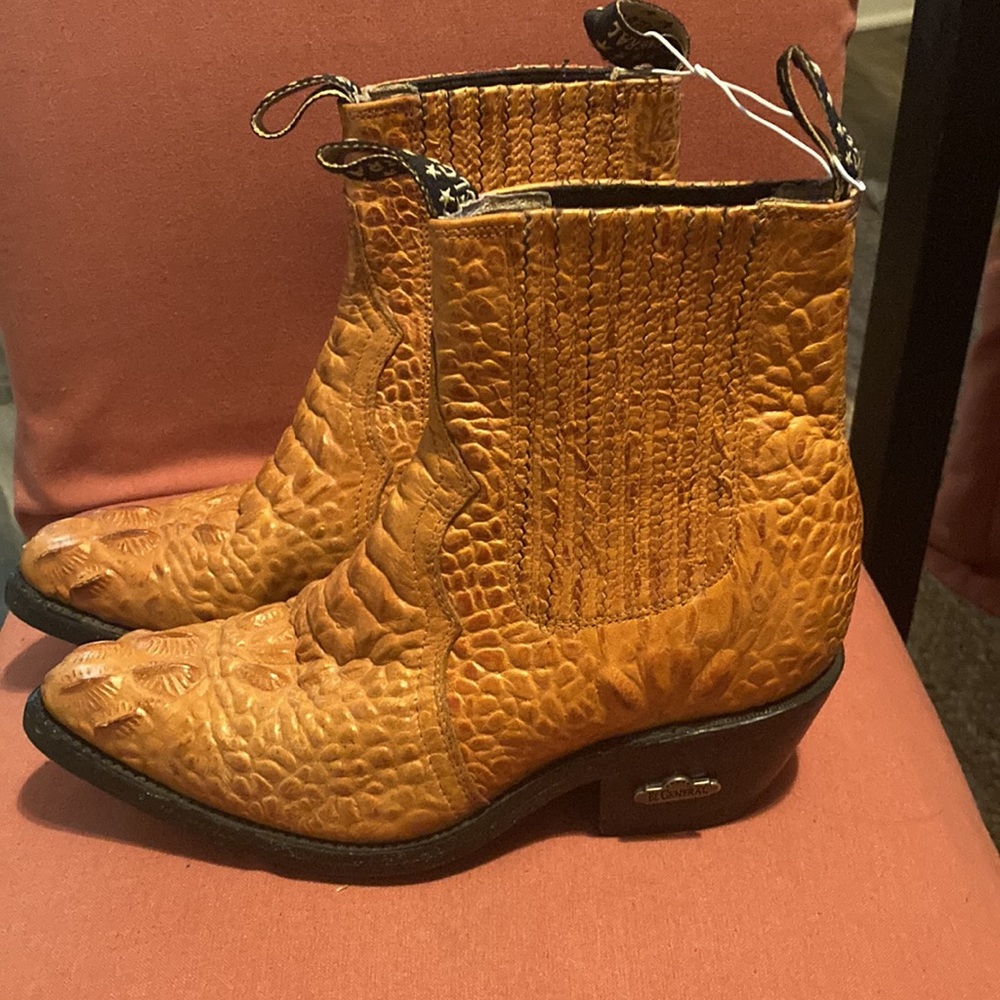 El General horn head crocodile booties western booties